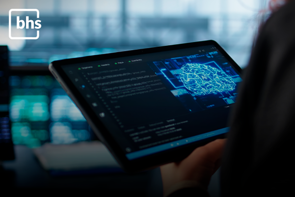 Segurança da IA em ambiente corporativo: escudo digital protegendo dados de uma empresa